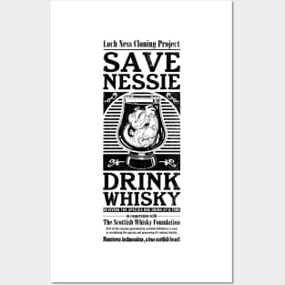 Save Nessie, Drink Whisky! Posters and Art